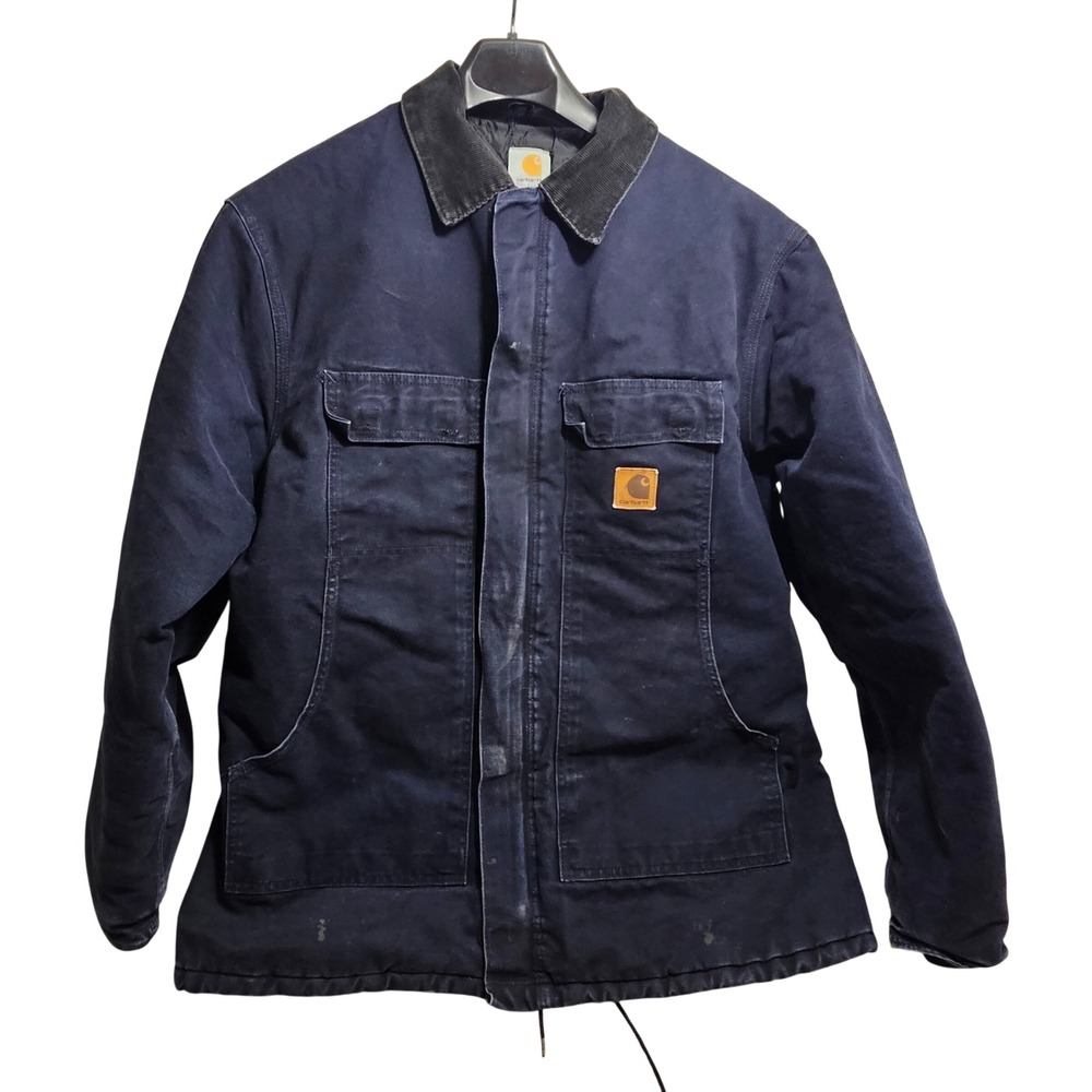 Carhartt Traditional Coat Mens XL Tall Midnight Navy Good C26 MDT Duck Jacket